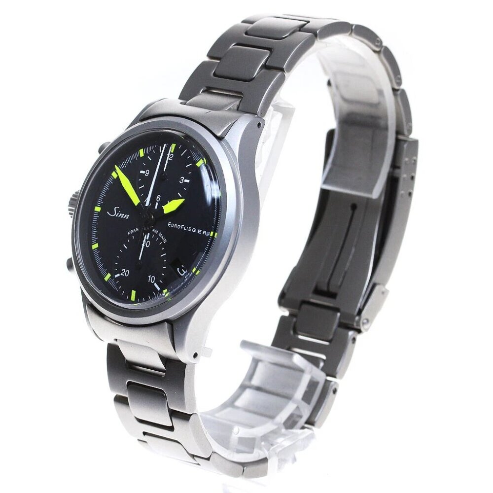 Sinn Euro Vlieger 356 Chronograph day date Black Dial Automatic Men's_815343